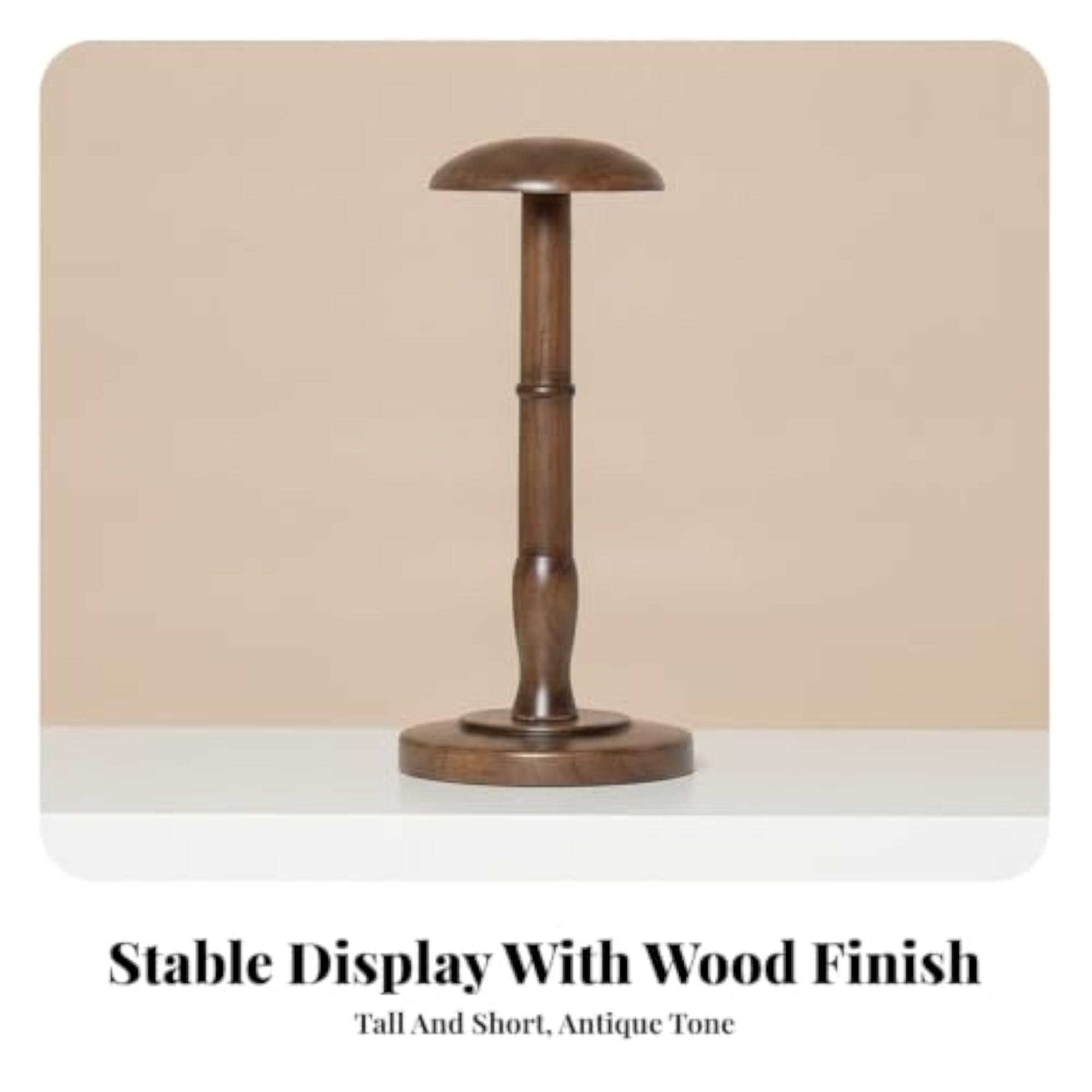 Tabletop Hat Display Stand with Round Base
