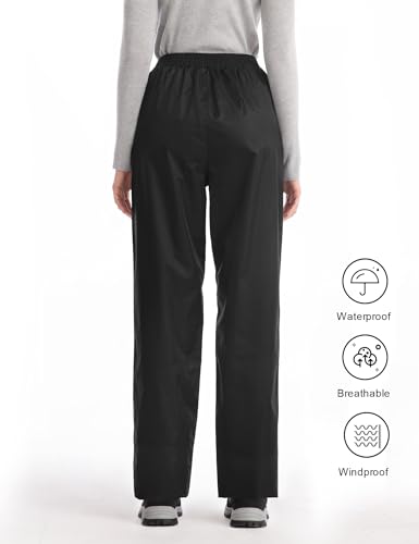 iCreek Women's Rain Pants Waterproof Hiking Pants Windproof Lightweight Over Pants Work Rain Outdoor for Golf, Fishing - Image 3