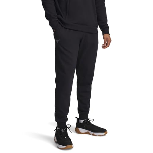 Under Armour Pantaloni da jogging Project Rock in pile da uomo, (001) Nero / / Castlerock, XX-Large