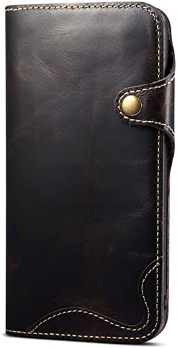 Étui iPhone SE2 cuir véritable portefeuille GUMMMY noir holster