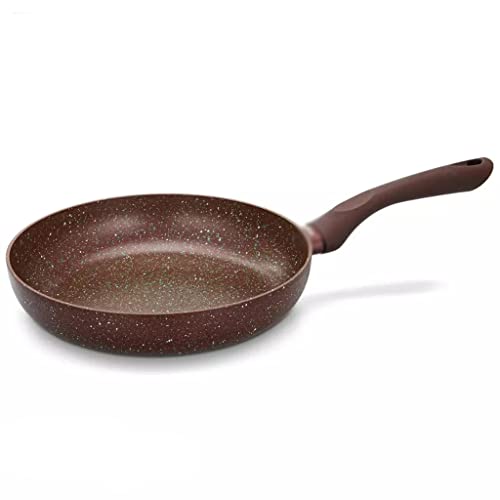 FEIGUO Sartén con revestimiento antiadherente de piedra de musgo, sartén de inducción con puntos de aluminio forjado (color: A, tamaño: 26 cm) (A 26 cm) (A 28 cm)