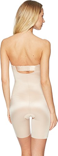 Spanx Suit Your Fancy Strapless Cupped Mid-Thigh Bodysuit Champagne Beige Md #TOP2
