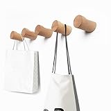 DIGHEIGG Wood Coat Rack Wall Mount, Wall Hooks Boho Wall Decor Aesthetic, Heavy Duty Coat Hooks Wall