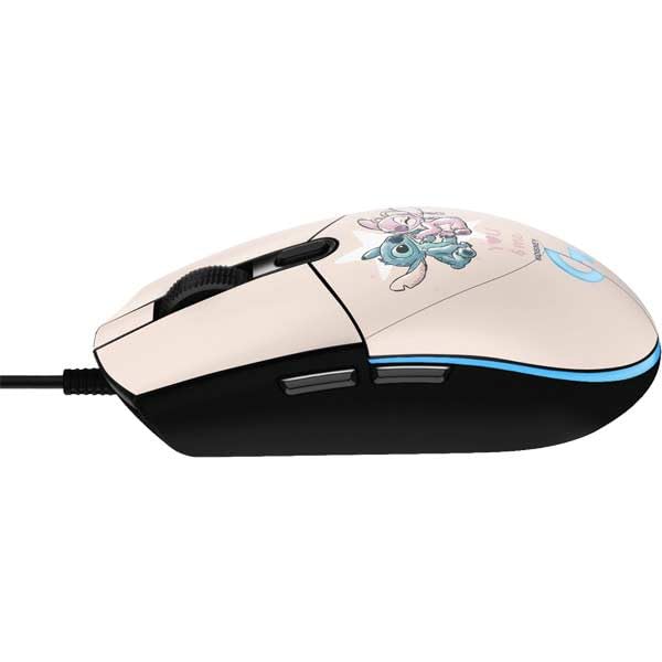 Skinit Decal Other Skin Compatible with G203 Prodigy RGB Wired Gaming Mouse - Officially Licensed Disney Lilo and Stitch Stitch and Angel Design