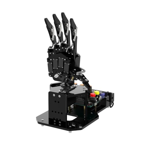 Robot Hand with Arduino Open Source AI Bionic Robotic Hand Five Fingers Solely Movement Mechanical Arm DIY Smart Robot & Engineering Kits, Science/Coding/Programming Set, Standard Kit