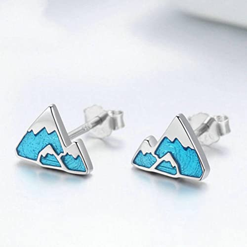 Boucles d'oreilles S925 bleu iceberg le cadeau de tempérament pour elle - 5