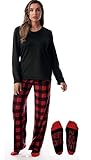 Just Love Womens Microfleece Pajama Pants Set with Socks 6734-10195-L