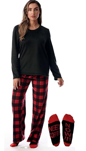 Just Love Womens Microfleece Pajama Pants Set with Socks 6734-10195-L