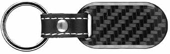 BLVD-LPF OBEY YOUR LUXURY Real Carbon Fiber Key Tag Chain with Stitched Leather Made In The USA
