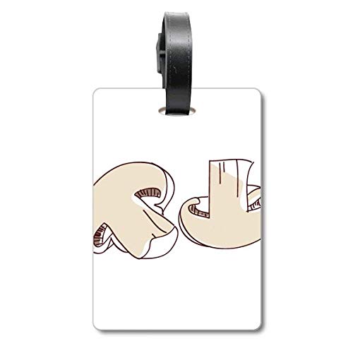 Étiquette d'identification pour valise Yummy Home motif champignon en silicone