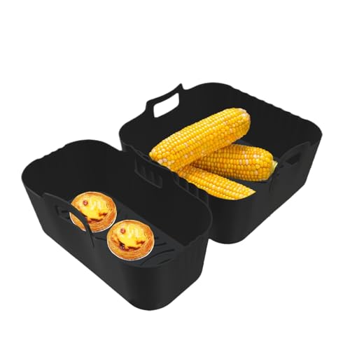 エアフライヤーかご用シリコンボード | シリコン エアフライヤー バスケット ナー,ノンスティック 取り外し可能 再利用可能 家庭用キッチン調理 オーブン 鍋 蒸し器
