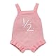 Yanmucy Ersten Geburtstag Outfit Stricken ärmellose Baby Mädchen Strampler 1 1/2 Geburtstag Mädchen Outfit Kuchen Smash Outfit (Rosa 1/2, 6-12 Monate)