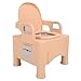 Focket Commodato Headboard, Height Adjustable Portable Toilet Chair with Armrests for Elderly for Pregnant Disabled Women (PINK)