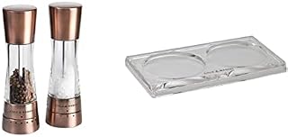 Cole & Mason H332028 Derwent Titanium Salt and Pepper Mills | Gourmet Precision+ | Stainless Steel/Acrylic | 190mm | Gift Set | Includes 2 x Salt and Pepper Grinders | Lifetime Mechanism Guarantee
