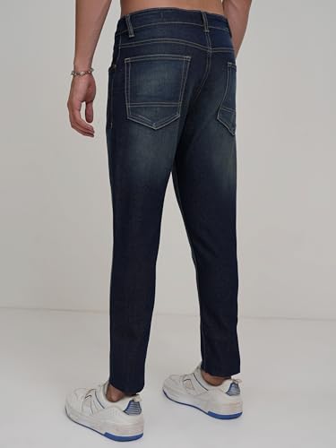 Image of Highlander Mens Tapered Fit Denim Jeans for Man| Regular Length|Mid-Rise|Stretchable Fabric for Comfort fit| Jeans for Man | Men Jeans