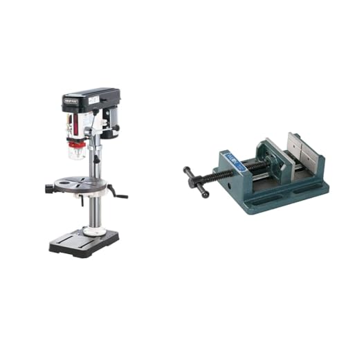 Image of Shop Fox W1668 3/4-HP 13-Inch Bench-Top Drill Press/Spindle Sander & Wilton 4" Low-Profile Drill Press Vise, 4" Jaw Opening, 1-1/2" Jaw Depth (Model LP4)