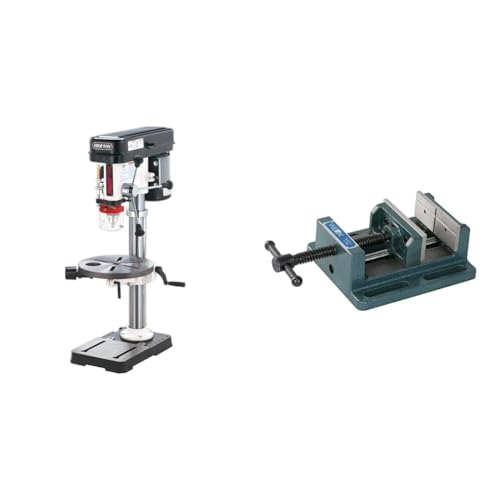 Shop Fox W1668 3/4-HP 13-Inch Bench-Top Drill Press/Spindle Sander & Wilton 4" Low-Profile Drill Press Vise, 4" Jaw Opening, 1-1/2" Jaw Depth (Model LP4)