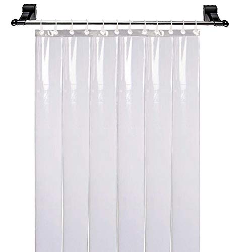 Image of Kuber Industries PVC Plastic 6 Strips Transparent 0.50 mm AC Door Curtain (Width-54 Inches X Height-84 Inches, 7 Feet)