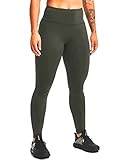 Leggings de compresión Under Armour Leggings de compresión ColdGear para mujer, Barroco Green Metallic Silver 310, Large