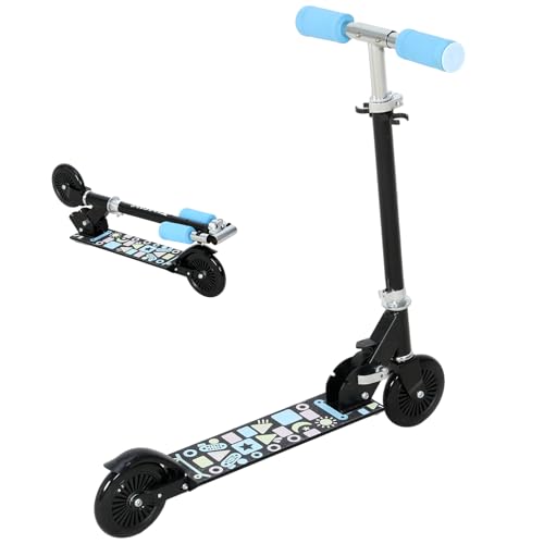 Novonova Trottinette Enfant 4-6 Ans Pliable, Trottinette Adolescent avec Guidon Réglable en Hauteur 3 Niveaux, Trotinettes Grande Roues et Poignée...