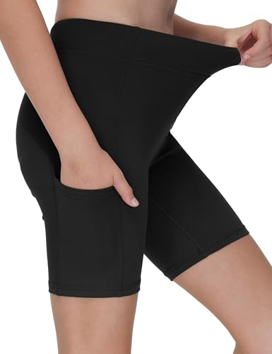 THE GYM PEOPLE Girls Volleyball Shorts Kids High Waist Dance Workout Gymnastics Biker Athletic Shorts with Pocket3