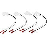 4 Pack 72-8104 Speaker Harness Adapter Compatible with Toyota Speaker Wire Harness Adapter Plug Compatible with Toyota Tacoma Tundra Camry Corolla 4 Runner Scion Pontiac Speaker Wiring Harness Adapter