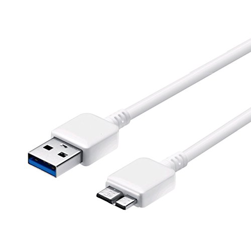 SideTech Super Speed USB 3.0 Type A to Micro-B Note 3 Cable in WHITE (3 FEET, SHIPPED ON SAME BUSINESS DAY) (3 FT Note 3 Cable x 1)