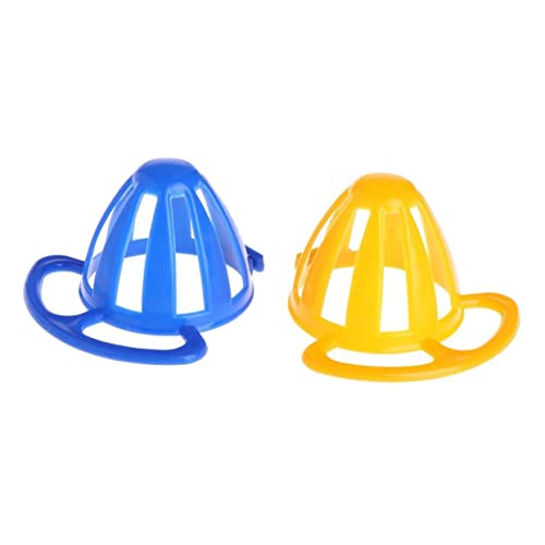 BESPORTBLE 2個 オウムのフルーツバスケット 針 フィンチ オウムの餌箱の付属品 おもちゃ 自動オウム給餌器 ポール 小鳥の餌箱 ハムスター 魚 オウムの餌やり カササギ ケージ プラスチック