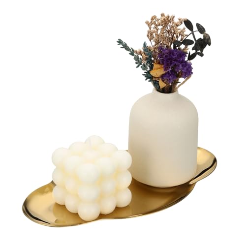 uxcell 5x9 Bathroom Tray Stainless Steel Decorative Gold (Cloud Shape)