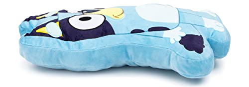 Image of Jay Franco Polyester Bluey Shaped Decorative Pillow - Kids Super Soft Throw Plush Pillow - Measures 17 Inches (Official Bluey Product)