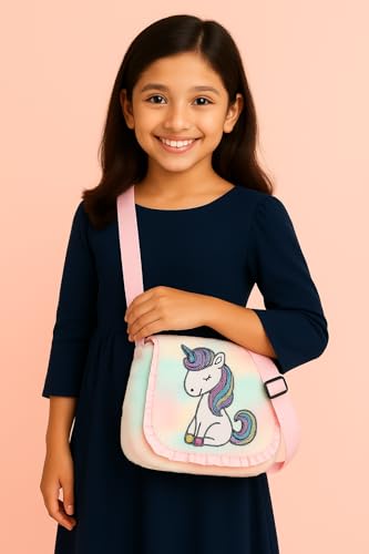 Image of Beautiful Sling Bag for Girls Kids Unicorn Bag for Girls Crossbody Bag Bags for Kids Girl