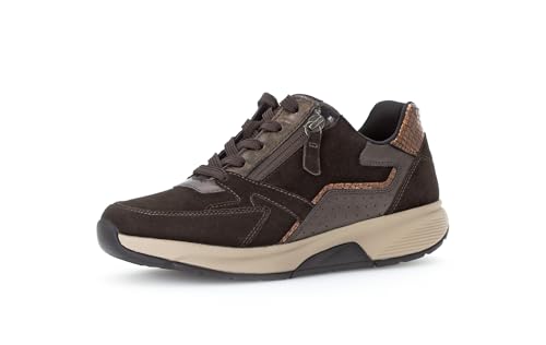 Gabor Damen Low-Top Sneaker, Frauen Sneaker,sensitiv,stabil,trage-Komfort,Tritt-fest,vegan,Wasser-dicht,weit,Rose,Chocolate/rost,40 EU / 6.5 UK