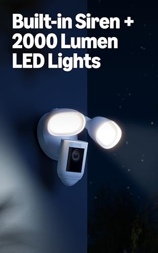 Ring Floodlight Cam Wired Pro, Home or business security, Retinal 2K Video, Color Night Vision and Two-Way Talk with Audio+, White thumbnail 4