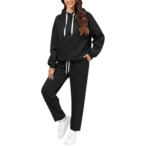 loungewear sets for women,womens clothing,ladies casual trousers,Lounge Wear Sets For Women UK Tracksuit 2 Piece Ladies Tops Coat Fall Fleece Tracksuits Hoody Trousers Fashion Outfits Clothing