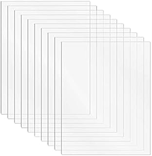 DARENYI 10 Pcs Acrylic Sheet Clear Plastic Sheet 1mm Transparent Acrylic for Drawing, Printing, Craft DIY, Picture Frame etc(15 x 10cm)