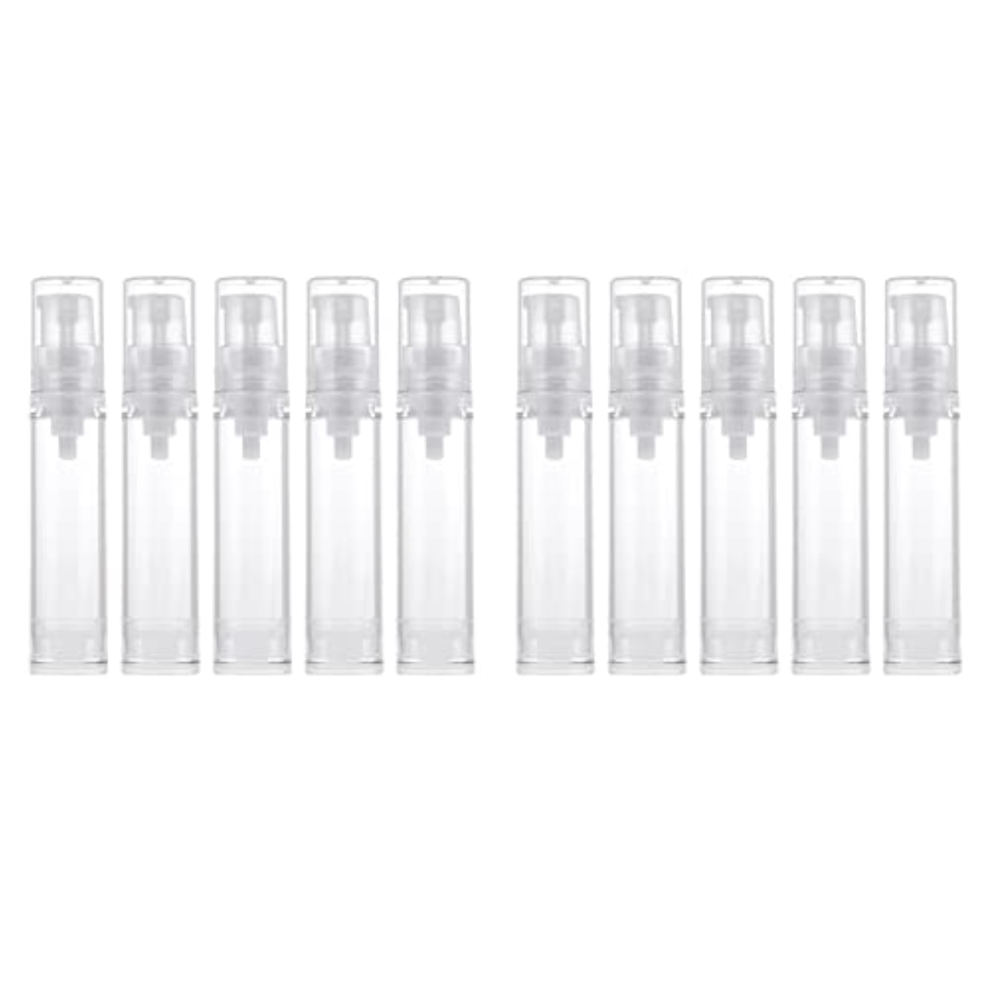 10 Pieces 10ml Empty Refillable Airless Pump Bottles