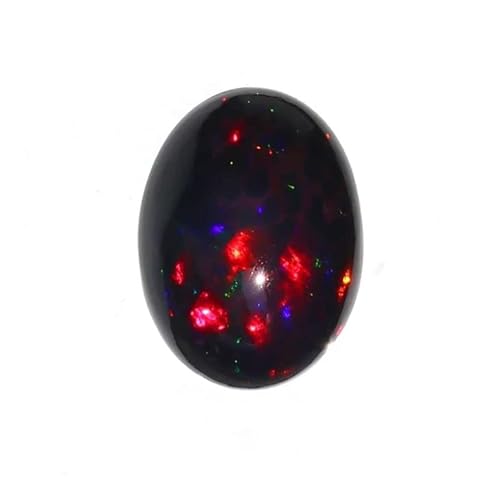 Opal Loose Gemstones Cabochon Black Ethiopian Oval Welo Natural Fire Opal Aaa Quality Healing Birthstone For Jewelry Making Ring, Pendant (1 Piece) 16 * 12 Mm, 10.5 Ct Approx #TOP27