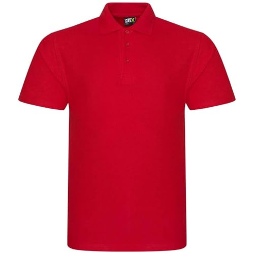 Image of PRO RTX Mens Pro Polo Shirt (S) (Red)