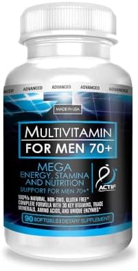 ACTIF Multivitamin for Men Age 70+ with 30 Advanced Factors – Non GMO, Made in USA, 90 Count