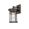 Casia Outdoor Wall Sconces, Exterior Wall Lantern, Outdoor Wall Lighting Fixture, Outdoor Wall Mounted Lights, Outdoor Wall Lights for Patio, Porch, Garden,Balcony (Oil Rubbed Bronze, 12" H)