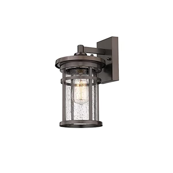 Casia Outdoor Wall Sconces, Exterior Wall Lantern, Outdoor Wall Lighting Fixture, Outdoor Wall Mounted Lights, Outdoor Wall Lights for Patio, Porch, Garden,Balcony (Oil Rubbed Bronze, 12" H)