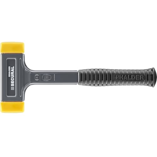 SECURAL-Schonhammer, Kopf und Stiel bruchsicher aus einem Stück Stahl, Schlageinsätze rechteckig | L=35 mm/B=45 mm | 3380.045