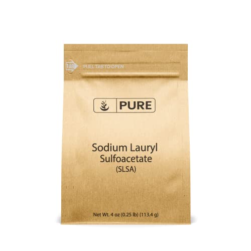Image of Pure Original Ingredients Sodium Lauryl Sulfoacetate (SLSA) (4 oz) Long Lasting Foam & Bubbles, Gentle on Skin