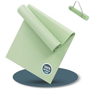 LILENO SPORTS Yoga Matte (180x60cm) inkl. Tragegurt – Sport und Yogamatte extra rutschfest in 4 mm Dicke – Gymnastikmatte und Fitnessmatte für Workout und Yoga – Sportmatte für Zuhause