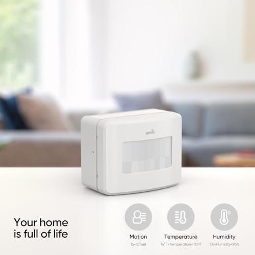 Onvis Smart Motion Sensor Thread for Apple Home Wireless Motion Detector with Thermometer Hygrometer, Scheduled Detection - Image 2