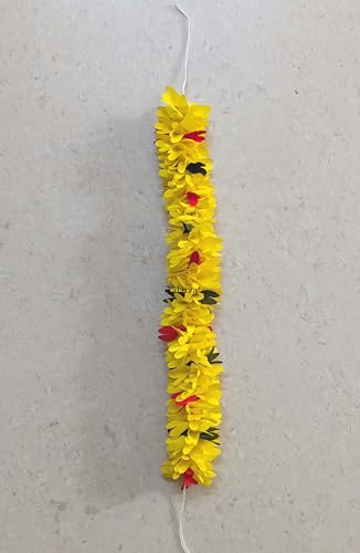 Image of Veni Gajra Hair Bun Artificial mogra Jasmine Juda Scrunchies For Women Pack 4 pieces (yellow)