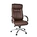 Produktbild hjh OFFFICE XXL G 600 XXL Kunstleder Chefsessel mit extra hoher Rückenlehne, höhenverstellbar, Braun, 724020