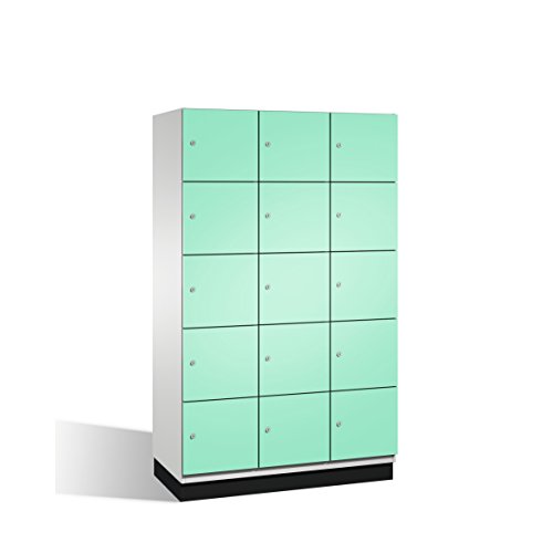 Preisvergleich Produktbild Fächerschrank Cambio auf Sockel, 15 Fächer, H1950xB1200xT525mm
