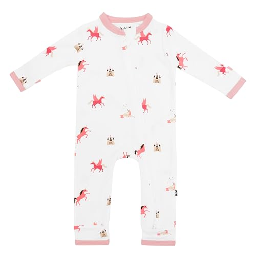 Image of KYTE BABY Unisex Rayon Made From Bamboo Zippered Rompers 0-24 Months