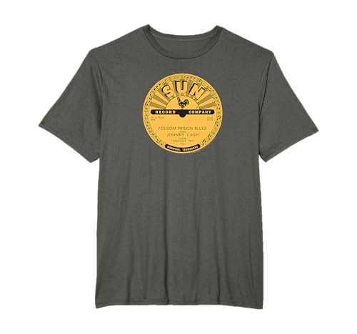 Sun Records Vinilo Johnny Cash Folsom Prison Blues Camiseta
